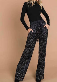 Cotton Bleu - Sequence Wide Leg Full Lined Long Pants