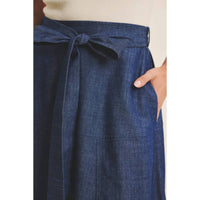 In February Effortless Mix Of Cozy And Polished Twofer Dress in cream denim - women's dress - view 6