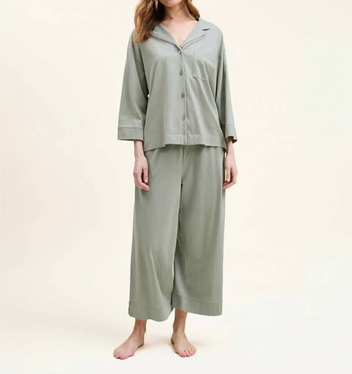 Petite Plume - Women's Olivia Wide Leg Pima Pajamas