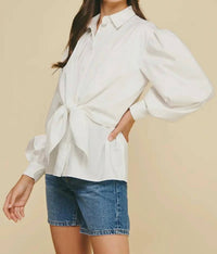 Pinch - Millie Front Tie Button Down Top