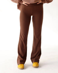 Things Between High-rise Fleece Leggings in maple mocha - women's pants - alternate view