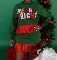 Brianna Cannon - Merry & Bright Tinsel Fringe Sweatshirt