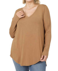 Zenana - Luxe Long Sleeve Top - Plus