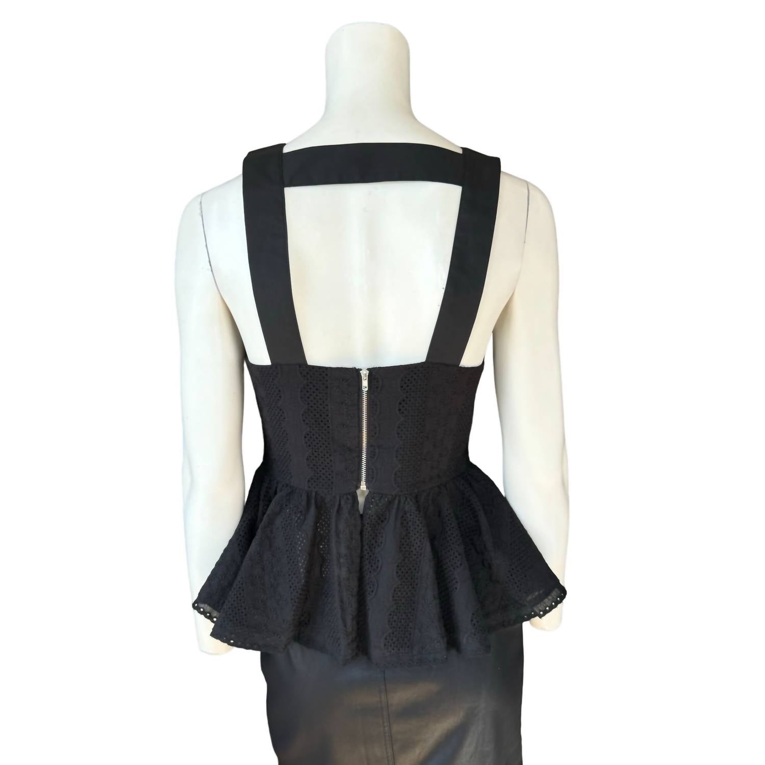 Endless Rose - Lace Sleeveless Peplum Top