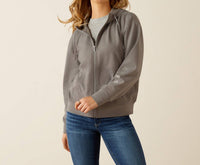 ARIAT Women's Breeze Full Zip Hoodie in smoke pearl - women's top