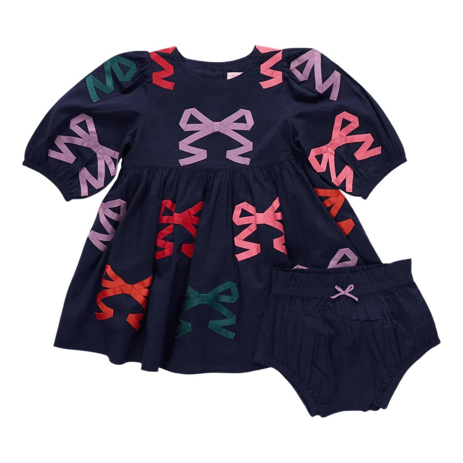PINK CHICKEN Brooke Dress Set in multi bow applique - kids' dress - view 4