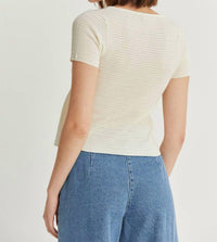CRESCENT Alara Top in ivory - women's blouse - alternate view