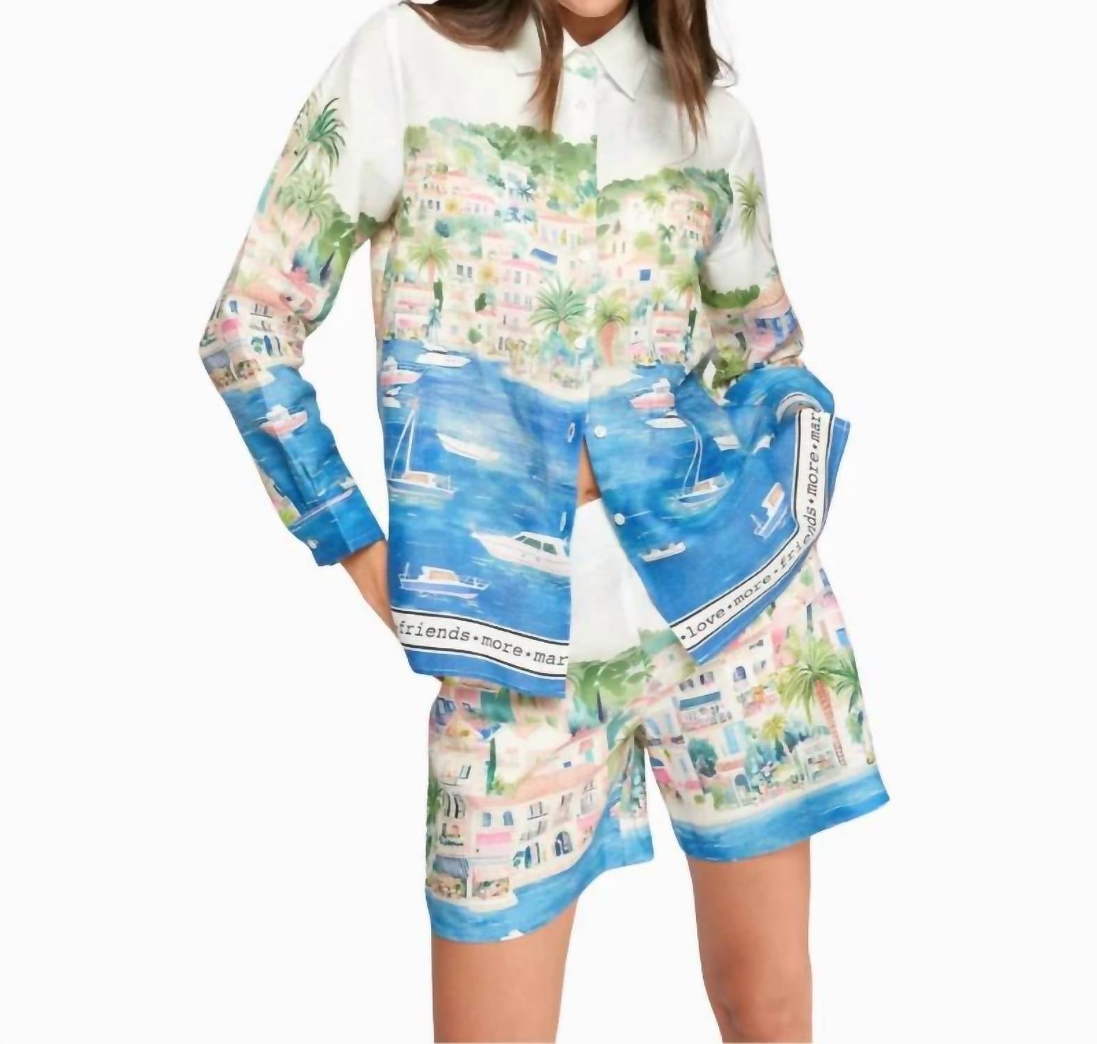 Vilagallo - Coastal City Print Short