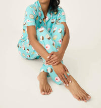 Pj Salvage - Sweet Life Cupcake Print 3-piece Pajama Set