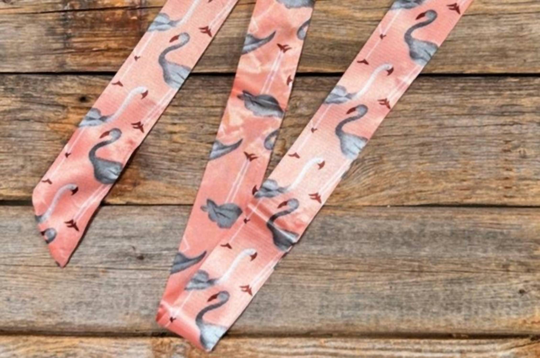 Rodeo Drive Conchos - Women's Flamingo Skinny Wild Rag Scarf
