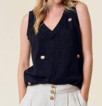 Doe And Rae - Embroidered Puppy Tank Top