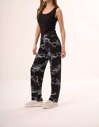 french kyss Abstract Print Lounge Pant in black white - women's pants