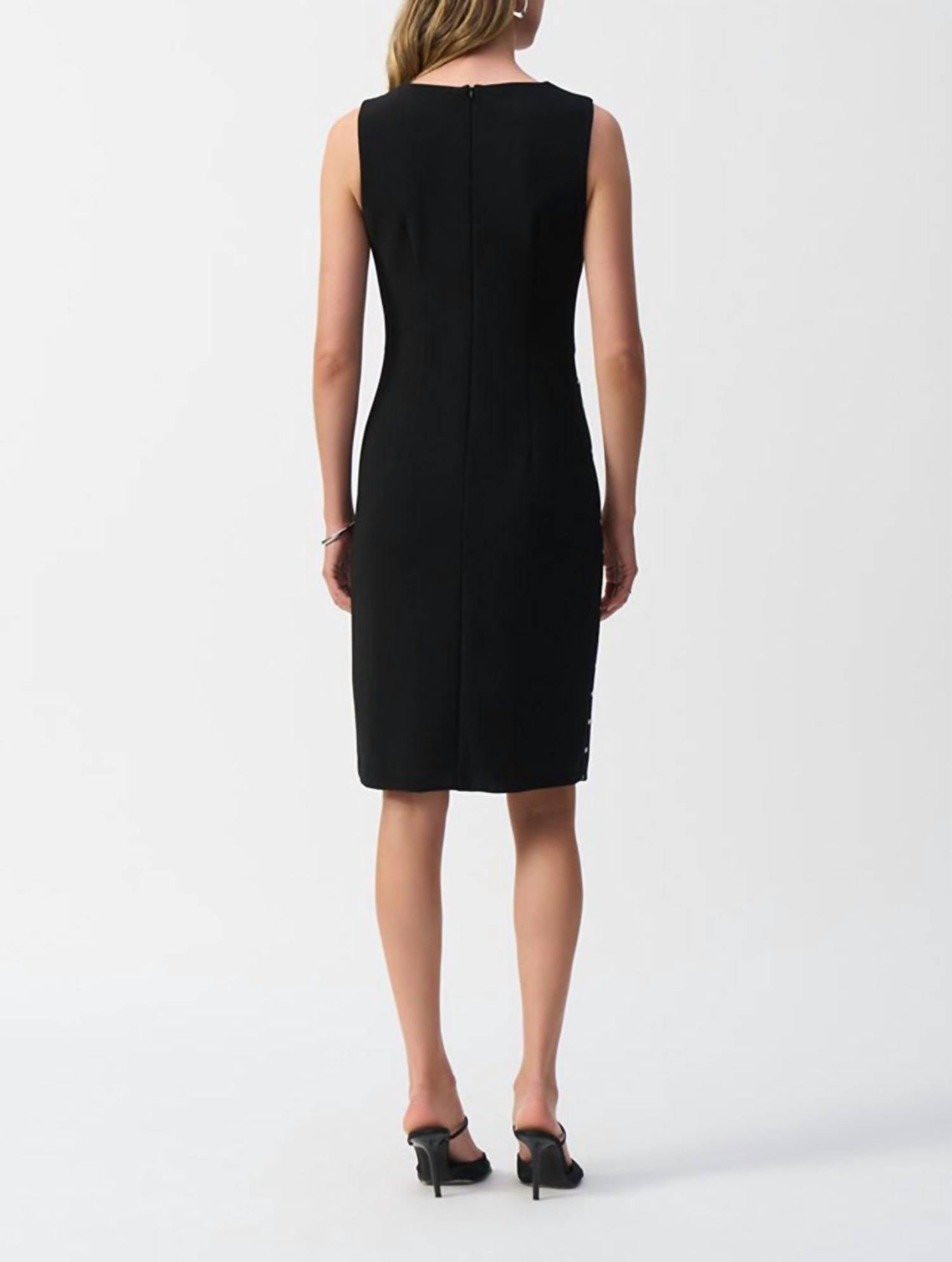 Joseph Ribkoff - Silky Knit Dot Print Sleeveless Sheath Mini Dress