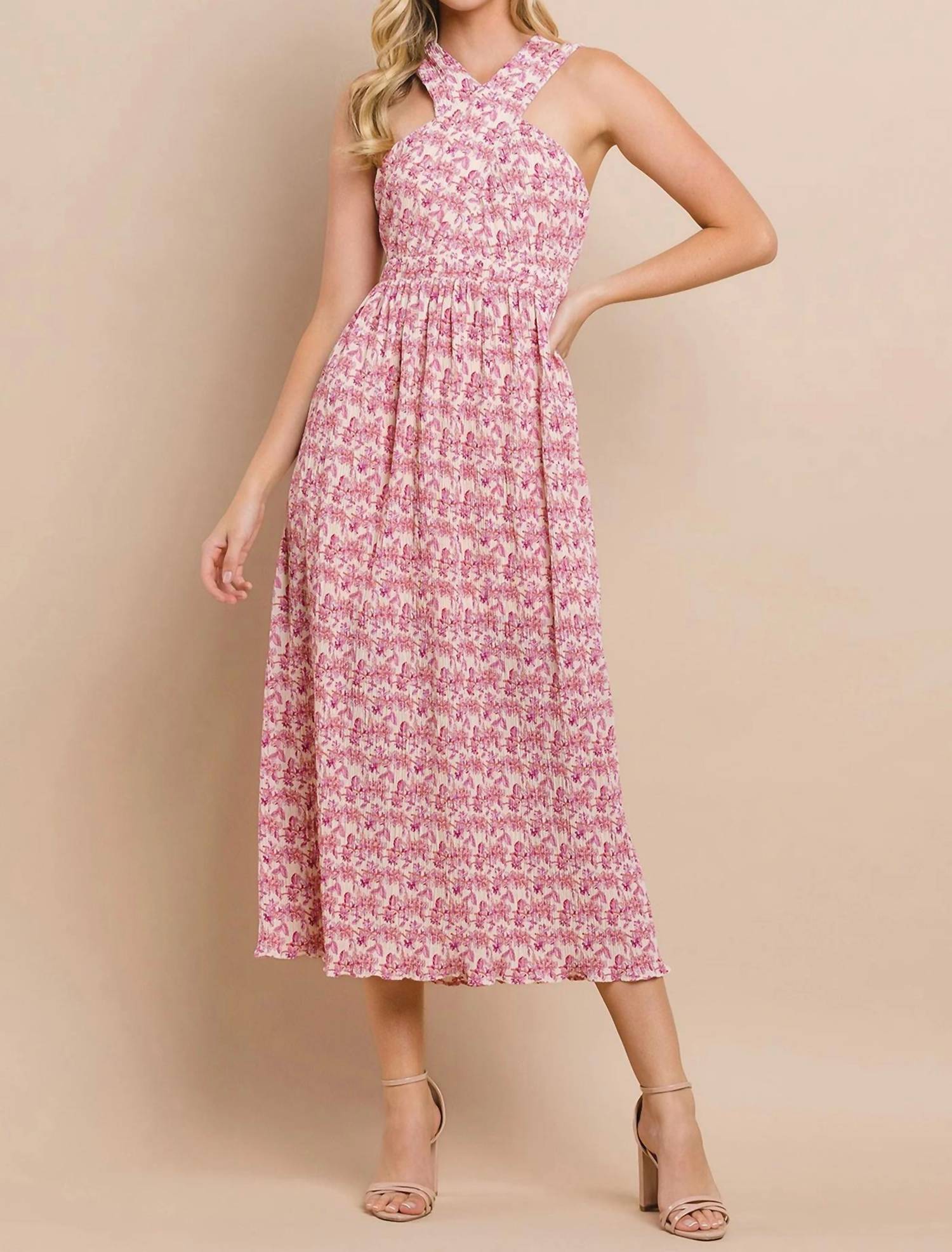 Tcec - Petal Pleated Dress
