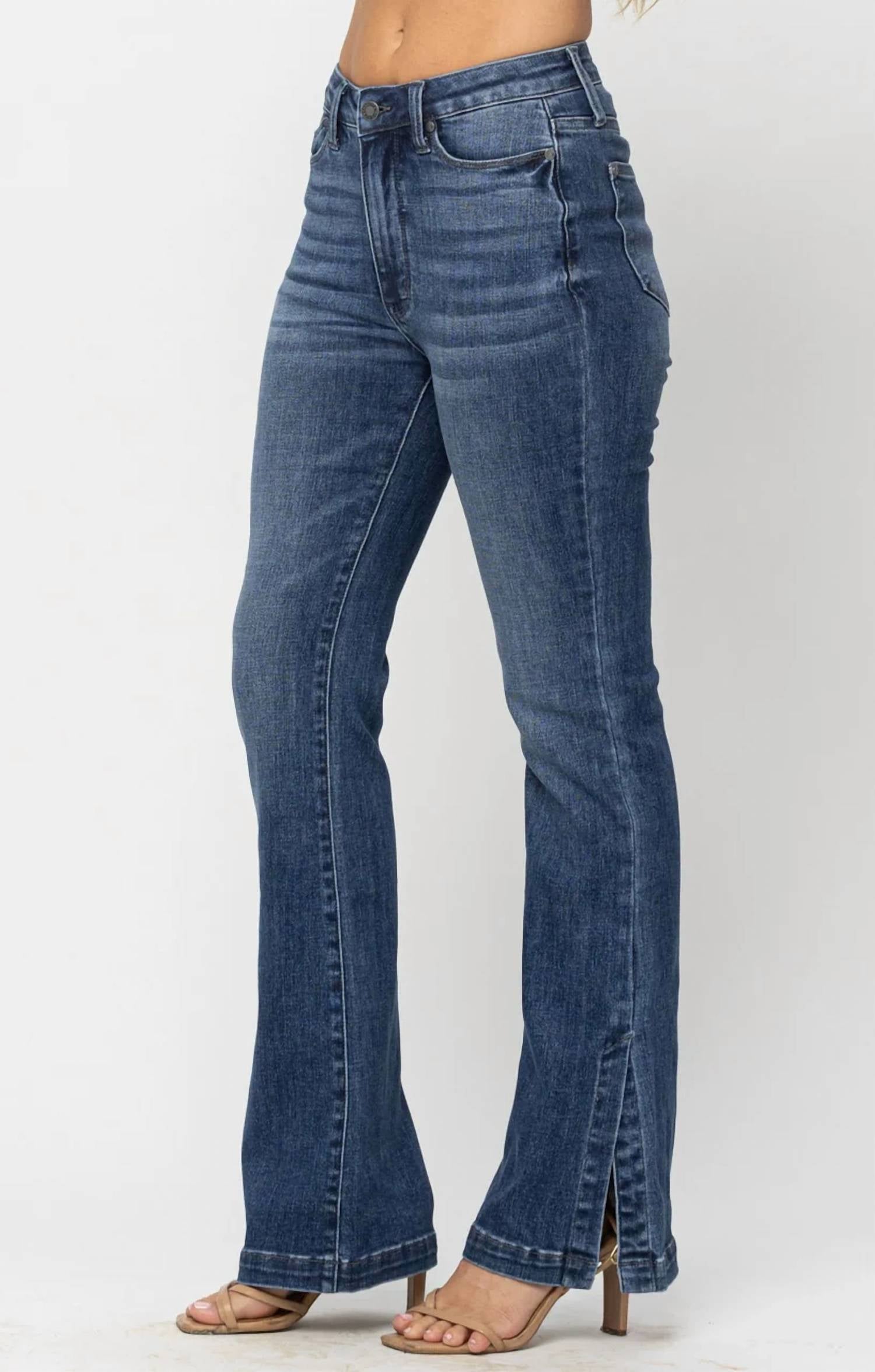 Judy Blue - High Waist Slim Boot Jeans With Slit - Plus