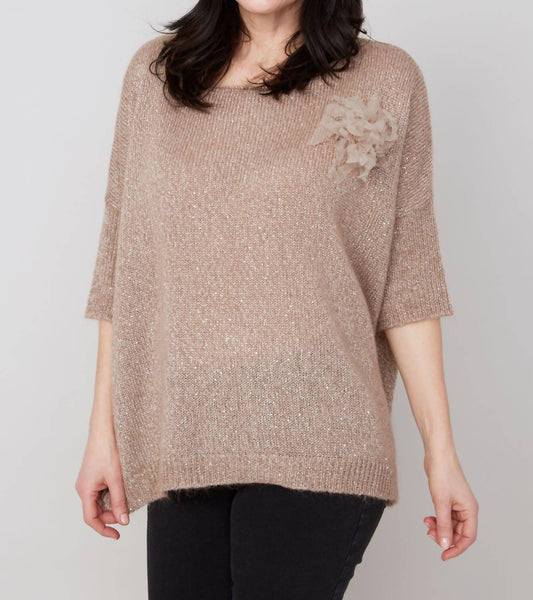 Renuar - Flower Applique Sweater