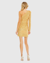 Mac Duggal - Sequined Asymmetric Party Dress
