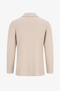 Maurizio Baldassari Soft Cashmere Rib Blazer in light beige - men's jacket - view 5