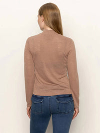 Sanctuary - Long Sleeve Draped Mock Neck Top