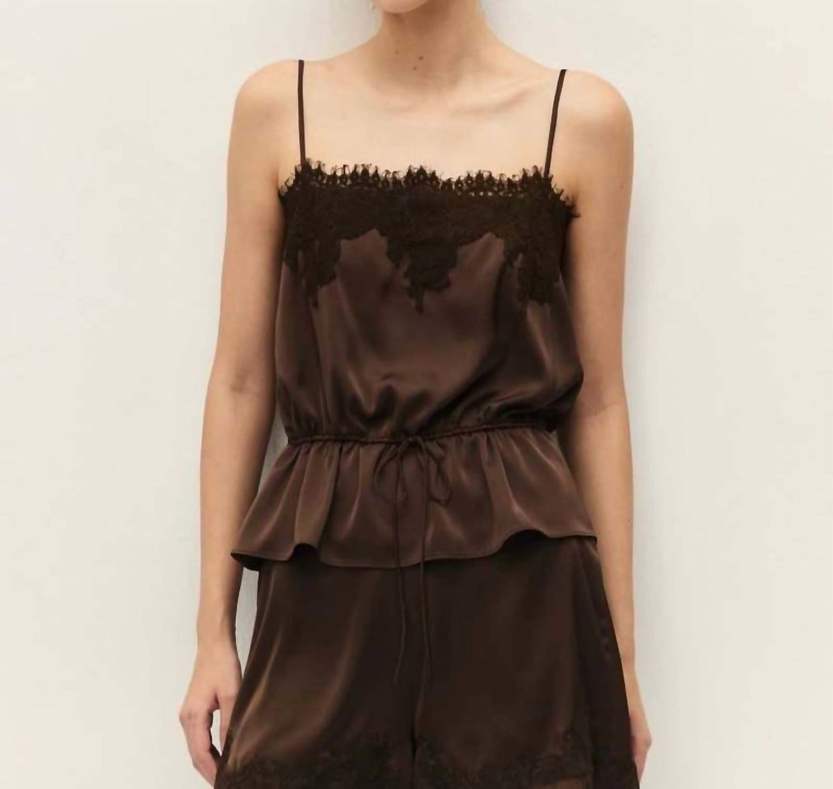Elodie - Diora Satin Lace Tank Top