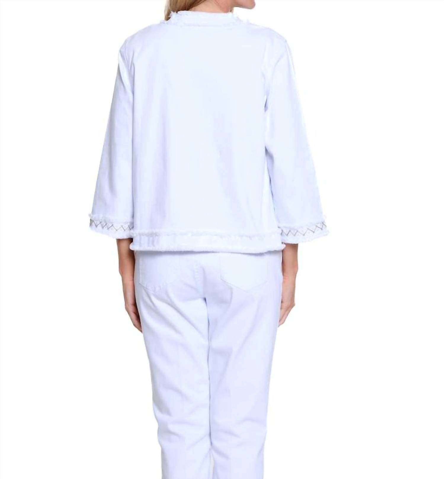 Multiples I’m Taken Jacket in white - women's jacket - alternate view