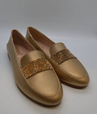 Beberlis - Girl's Crystal Band Slip On Loafers