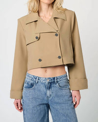 We Wore What - Cropped Trench Coat