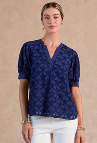 Current Air - Textured Moonlit Marina Blouse