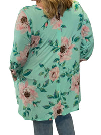 Honeyme - Floral Button Back Tunic Top