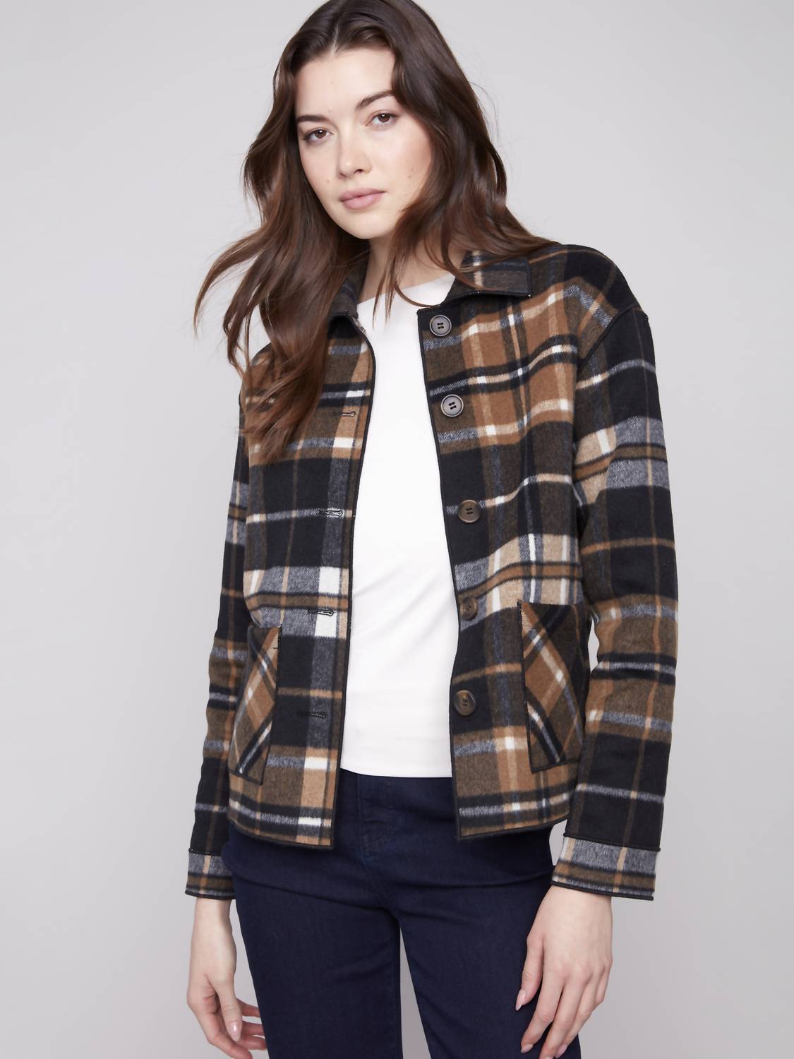 Charlie B - Reversible Plaid Jacket