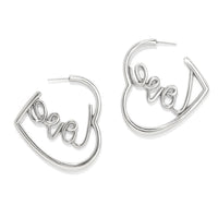 Brighton - Women's Love Script Sparkle Hoop Earrings