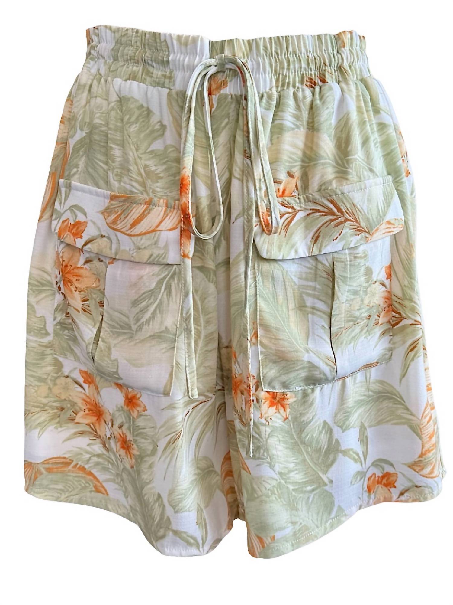 Polagram - Leaf Print Shorts