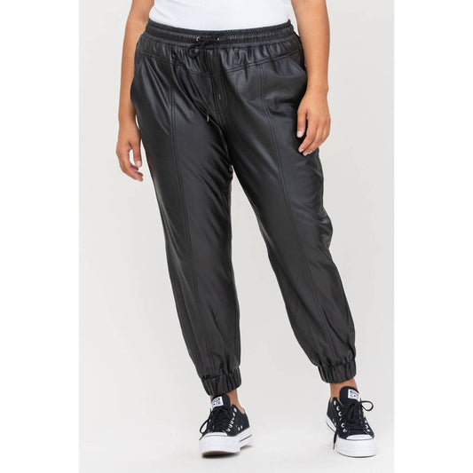 Cello - FAUX LEATHER JOGGERS (PLUS)