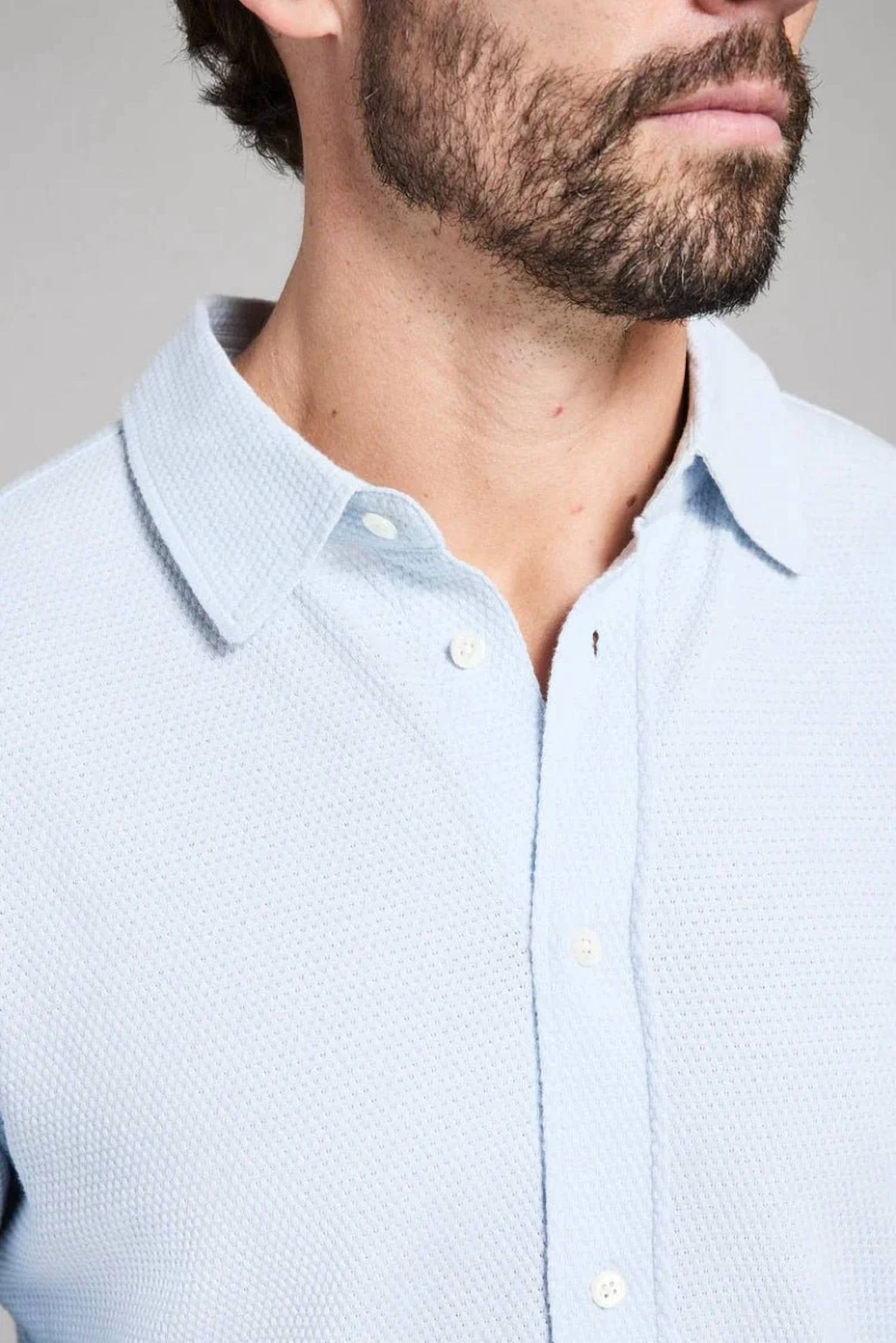 Billy Reid - Long-sleeve Textured Yellowhammer Shirt