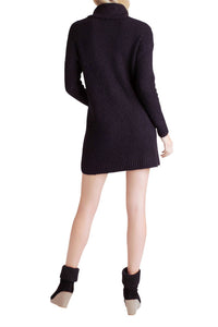 Kensie - Long Sleeve Cowl Neck Sweater Dress