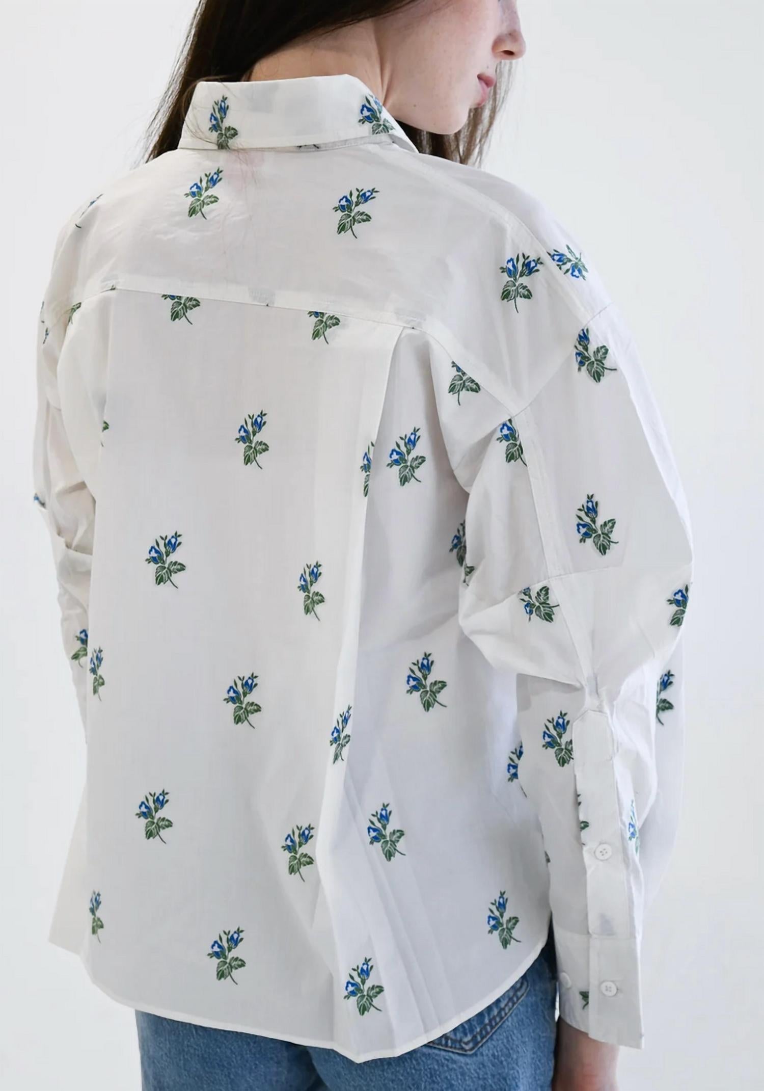 Never A Wallflower - Women's Floral Button Down Top