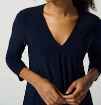 Joseph Ribkoff - V-neck Asymmetric Tunic