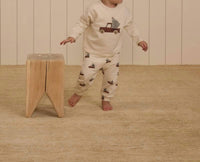 Rylee + Cru Baby's Trucks Long Sleeve Pant Set in cream - item - alternate view