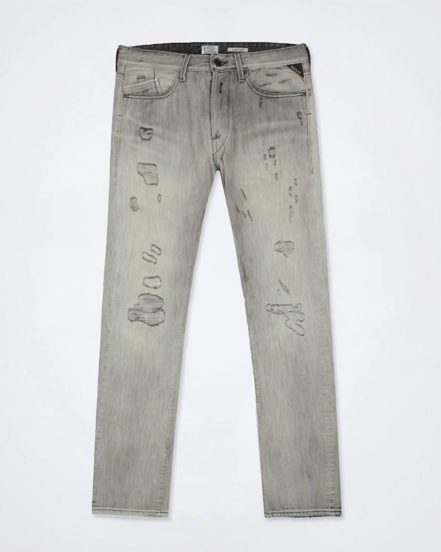 Replay - Men's Distressed Denim Straight Leg Jeans