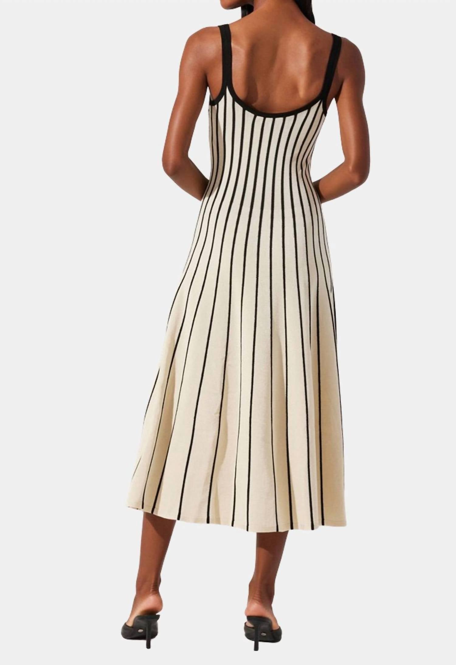 Astr - Irecia Stripe Sweater Midi Dress