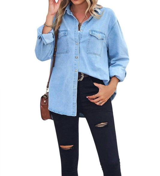 Sweetkama - Button Up Jean Shirt