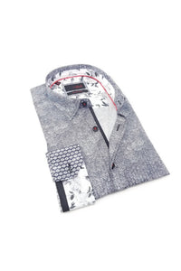 Eight X - Long Sleeve Button Down Shirt With Trim