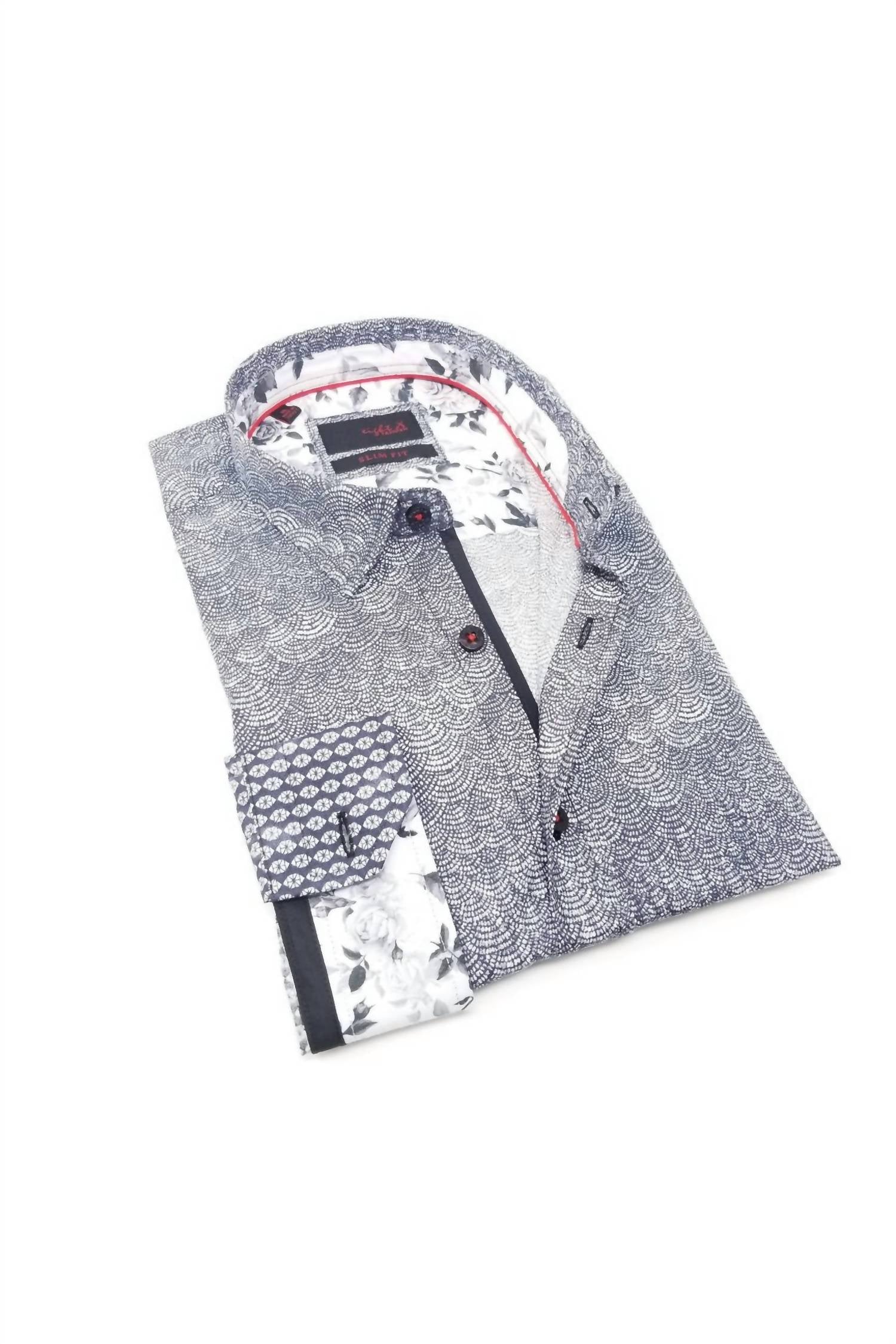 Eight X - Long Sleeve Button Down Shirt With Trim