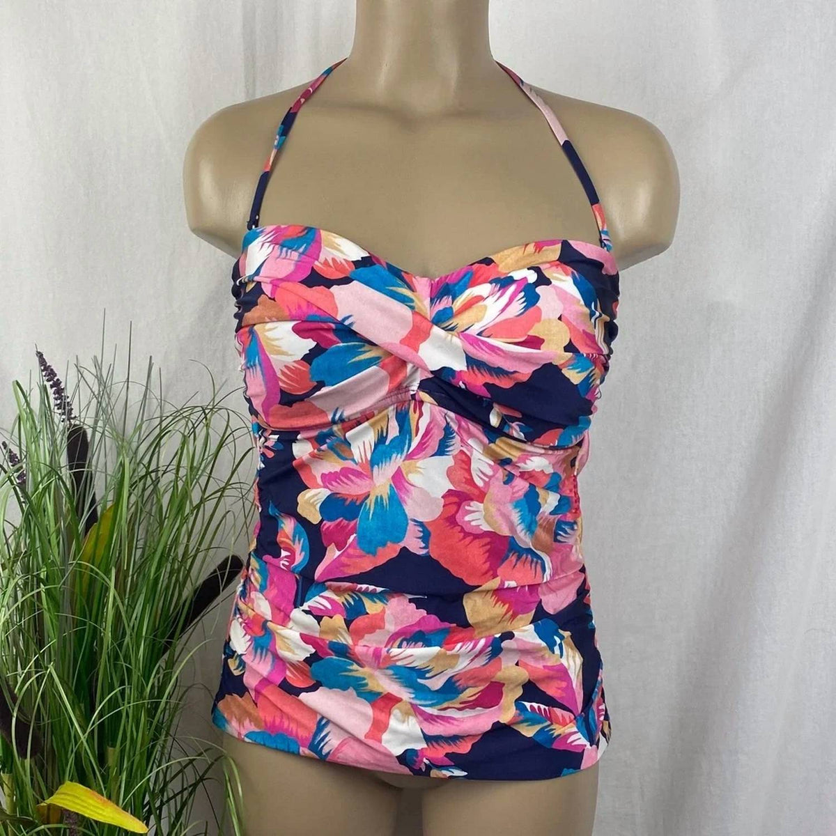 La Blanca - Floral Print Tankini Swim Suit Top