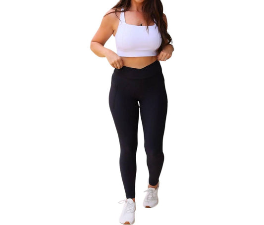 Julia Rose - Crossover Pocket Full Length Leggings