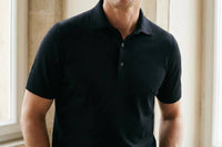 Emanuel Berg - Men's Short Sleeve Quarter Button Up Polo