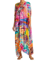 Johnny Was - Tie Neck Maxi Kaftan Dress