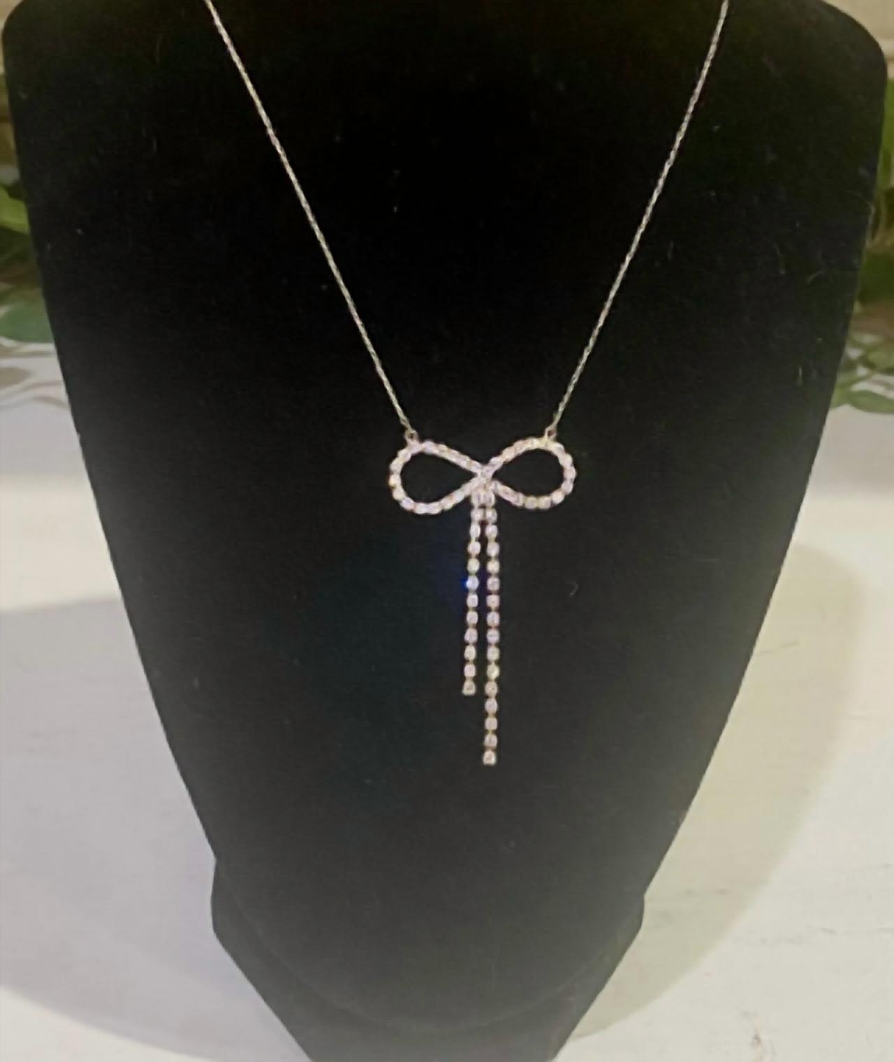 Ellison+Young - Women's Rhinestone Bow Necklace
