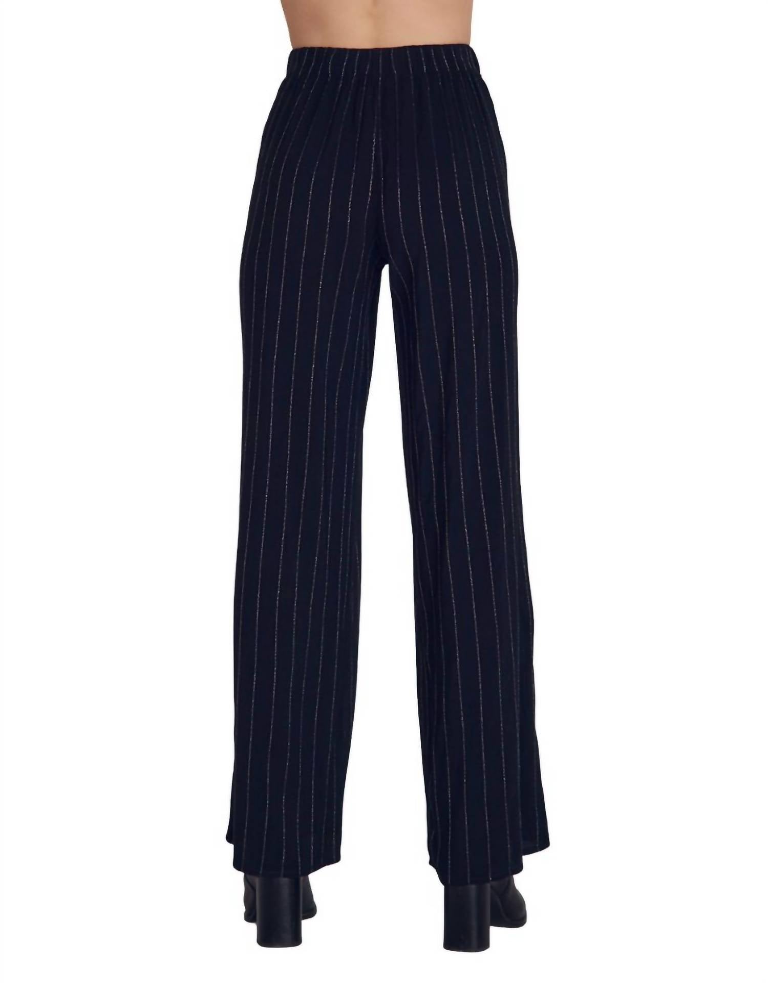 Bella Dahl - Lurex Stripe Wide Leg Pants
