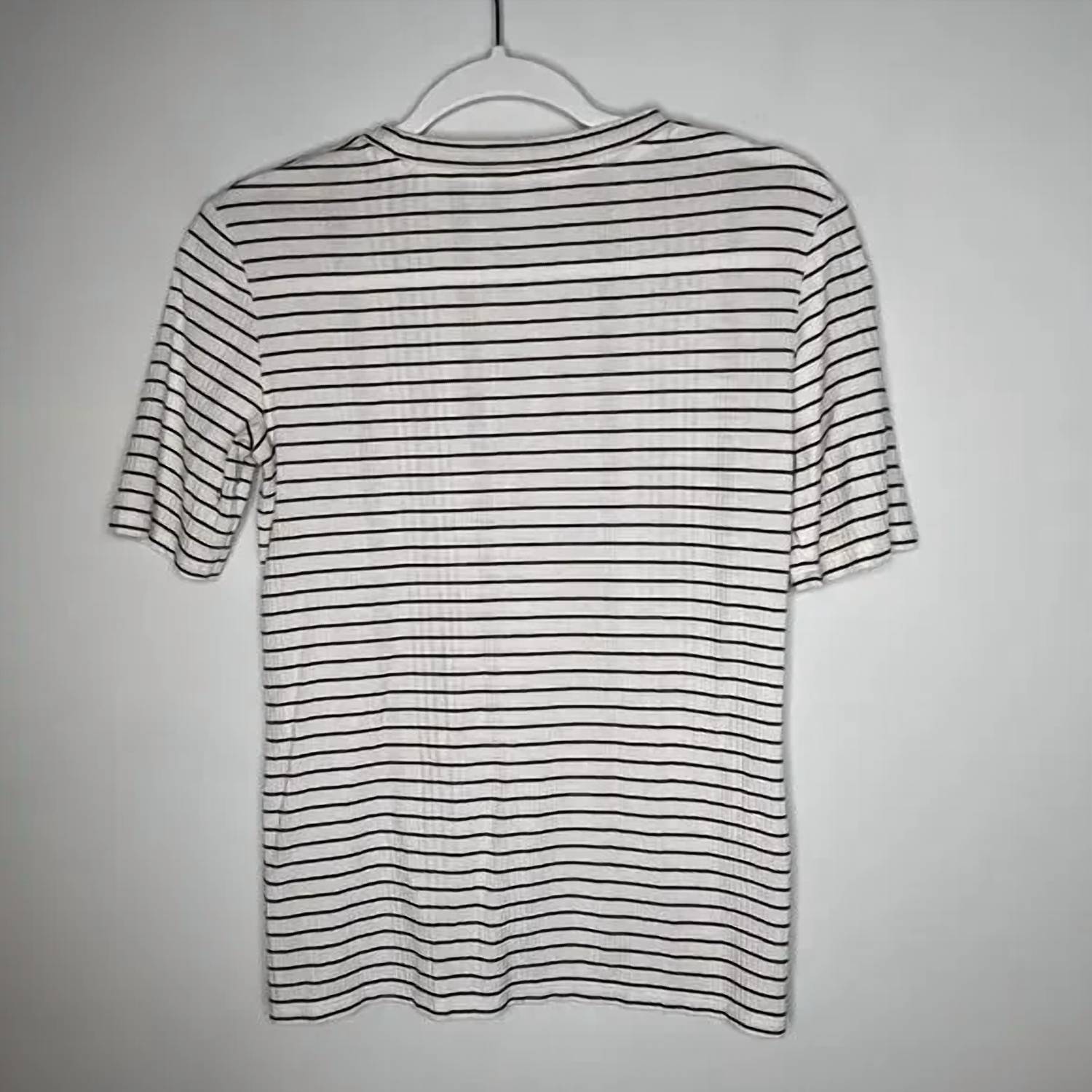Vince - Striped Elbow Sleeve Crew Tee